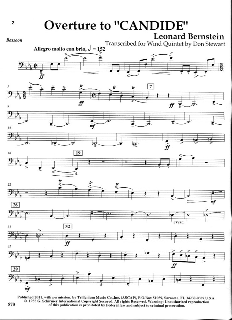 Overture To Candide Clarinet Pdf